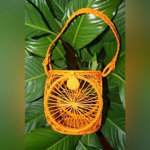 NWT! Kaanas Lorica Lantern Handwoven Bag